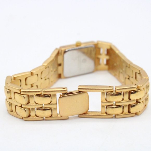 J.B Champion Watch Womens Gold Tone Stainless Steel Bracelet Style Black Dial - Picture 7 of 8